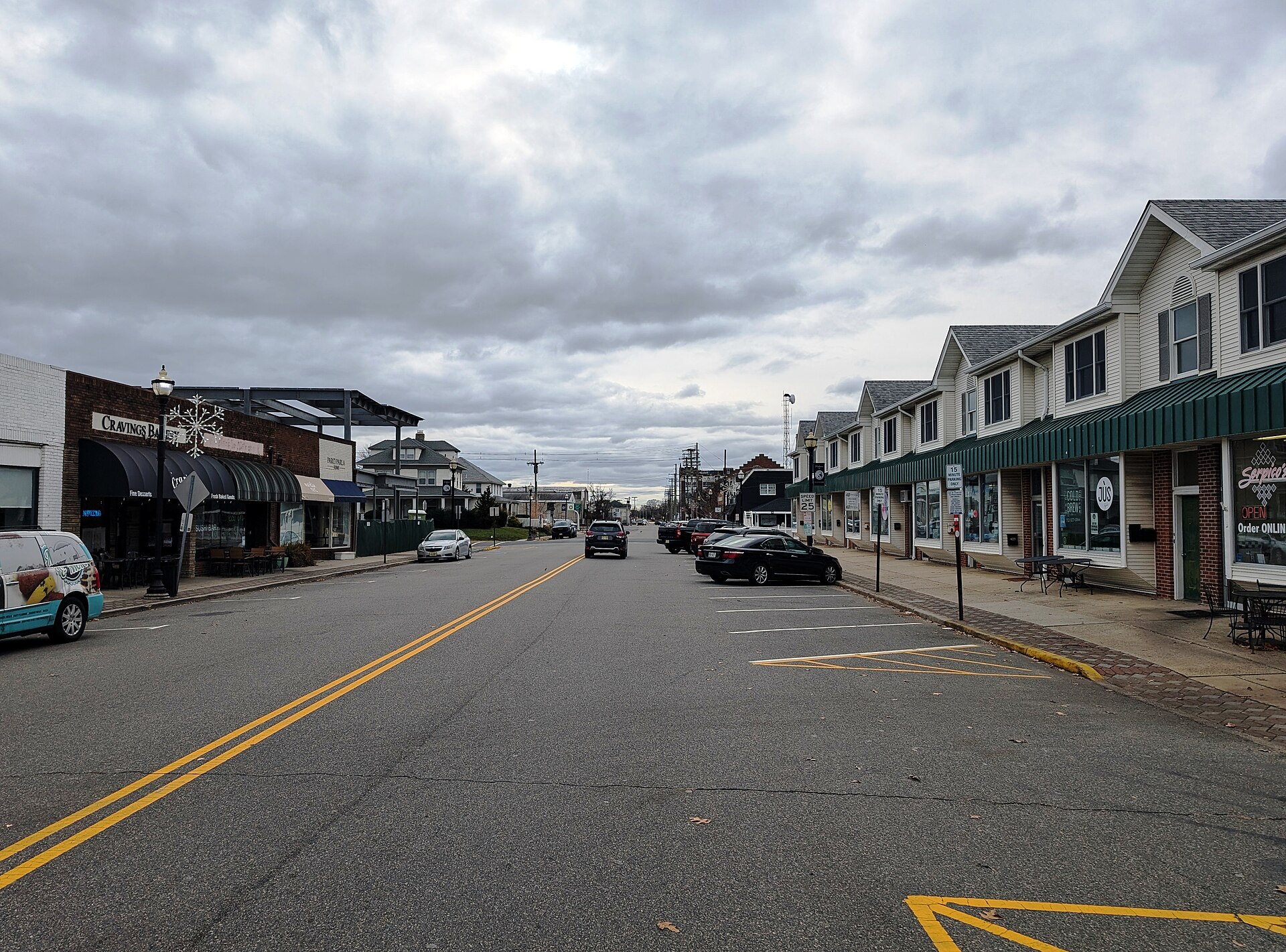 Main Street southbound through Allenhurst, New Jersey