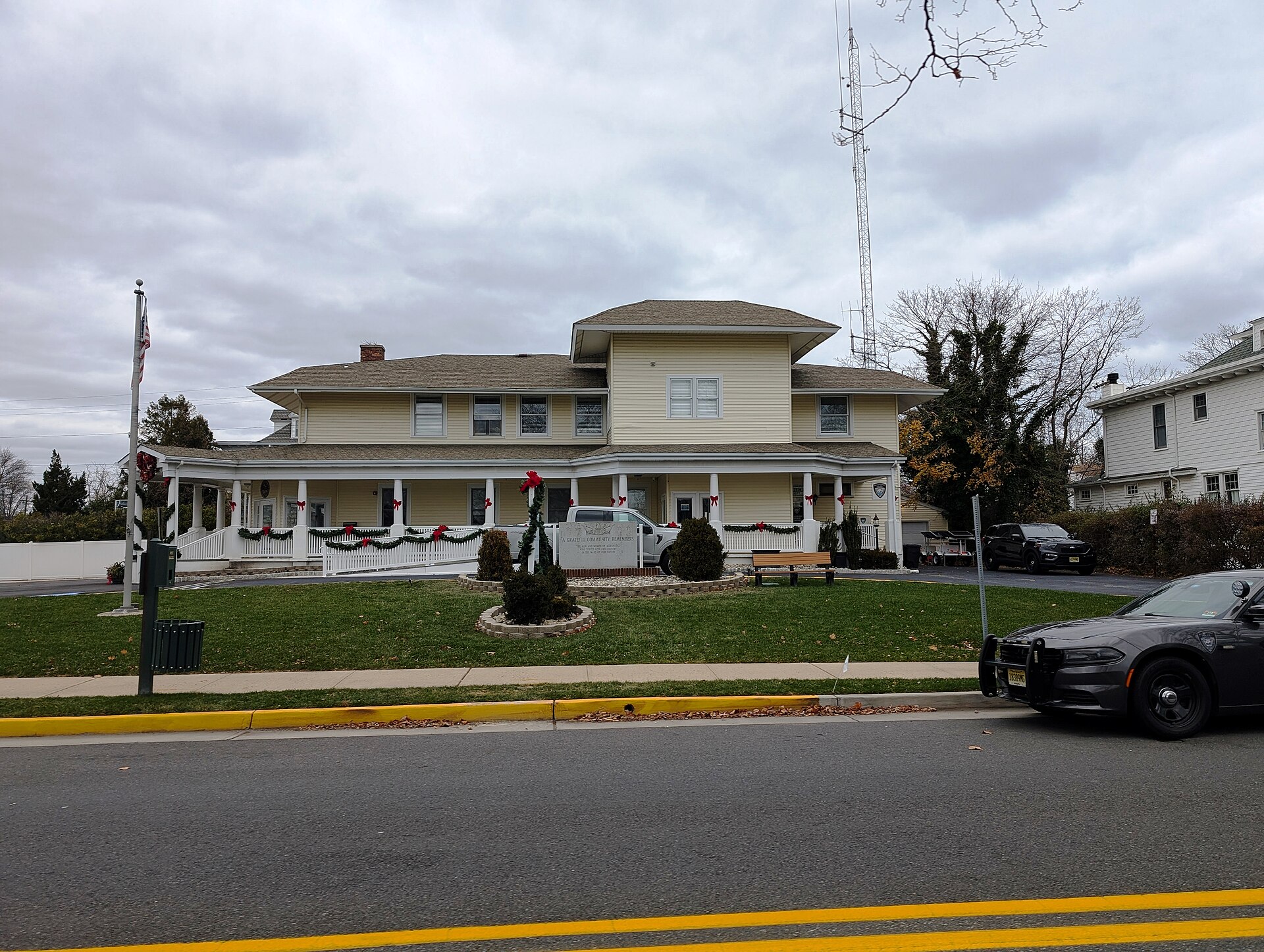 Allenhurst Borough Hall, the municipal building, December 2024